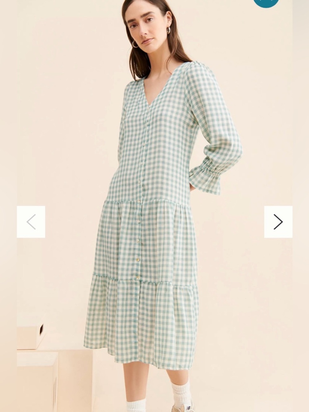 Anthropologie Little Lies Hannah Gingham Dress - Small